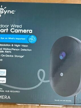 GE Sync Outdoor Wired Smart Camera - Black